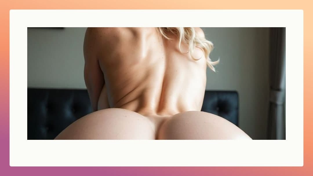 Early 20s blonde bare ass closeup