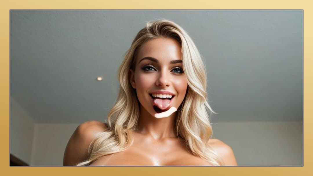 Big natural tits close up