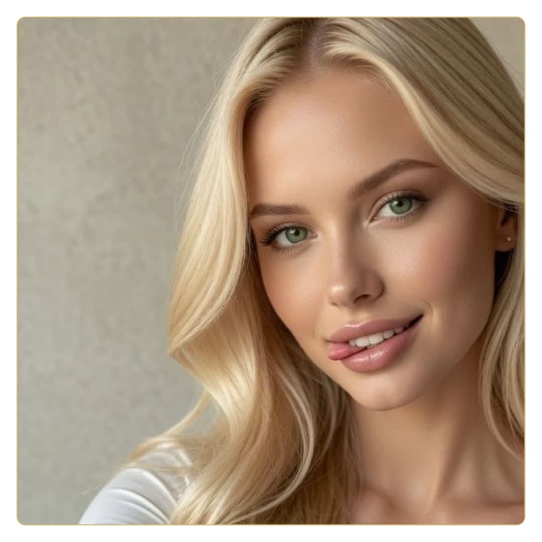 Blonde beauty close-up headshot
