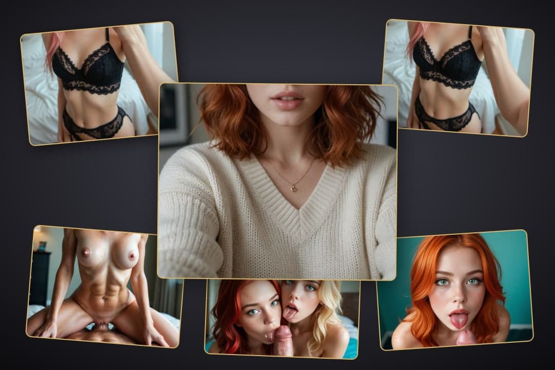 Redhead and blonde sharing cock