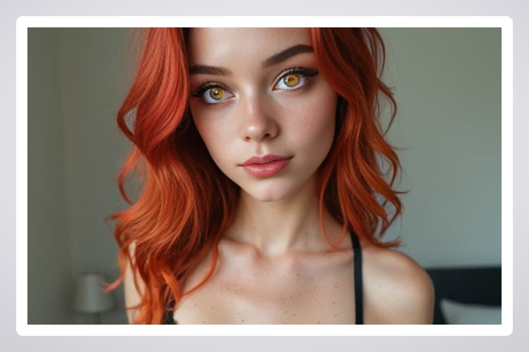 Close-up cleavage portrait in straps
