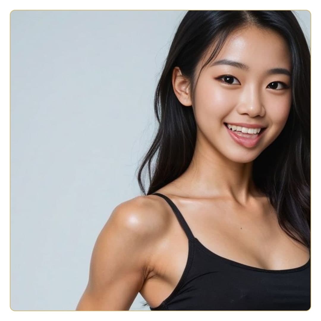 Close-up portrait with cleavage