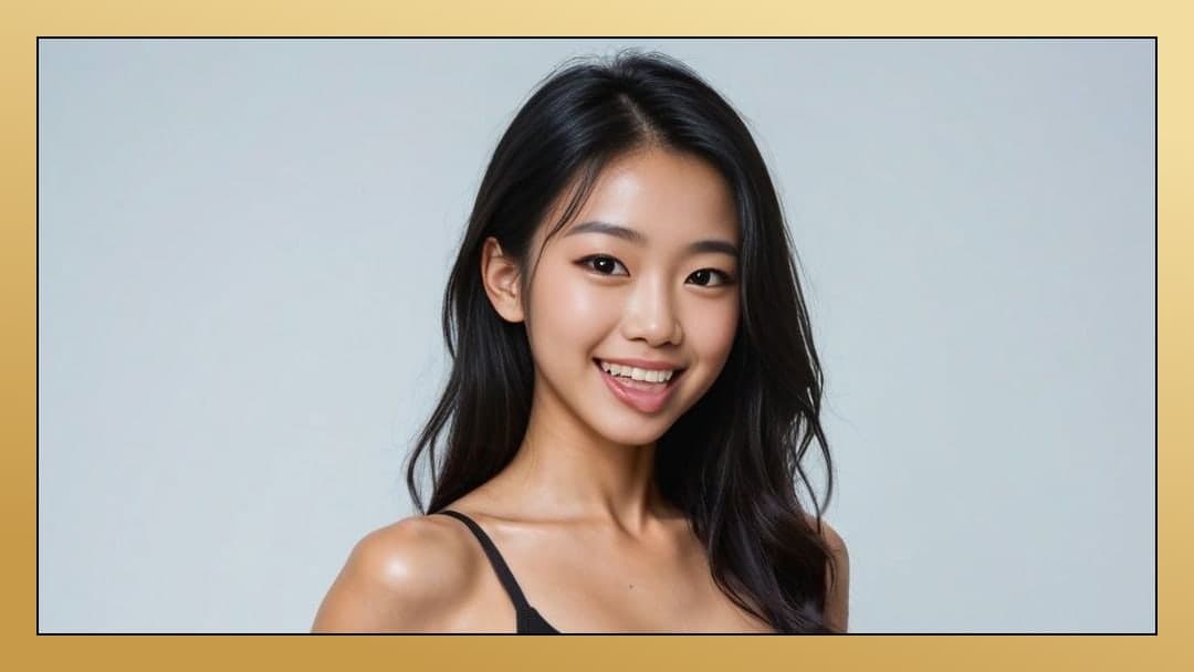 Asian fitness coach portrait close-up