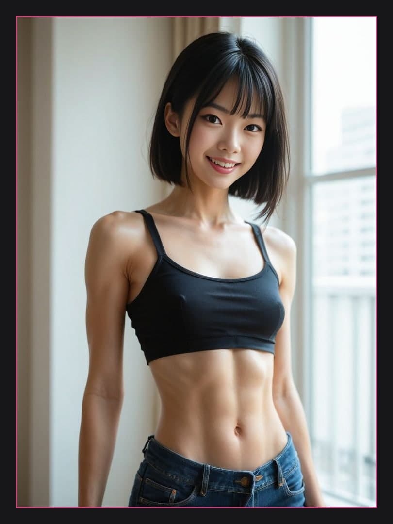 College Asian fitness coach portrait