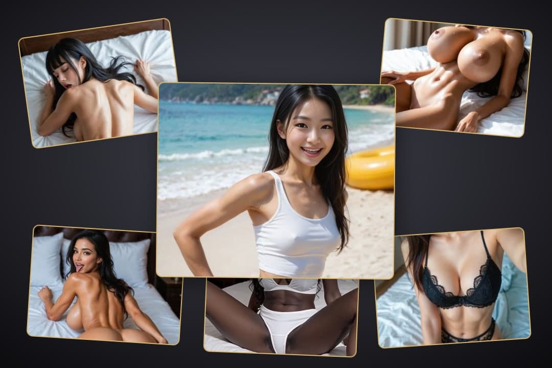 Young Asian beach crop top