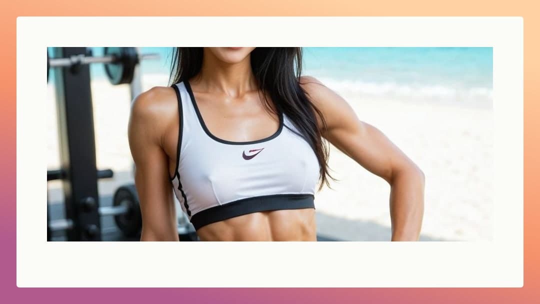 Gym sports bra flex by beach