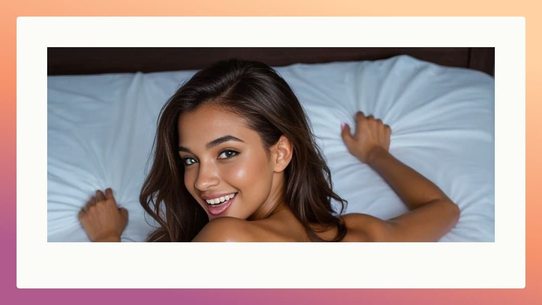 Young Latina topless in bed
