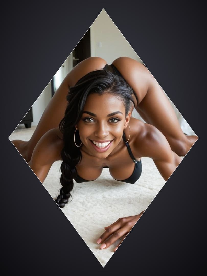 Low angle all fours on rug