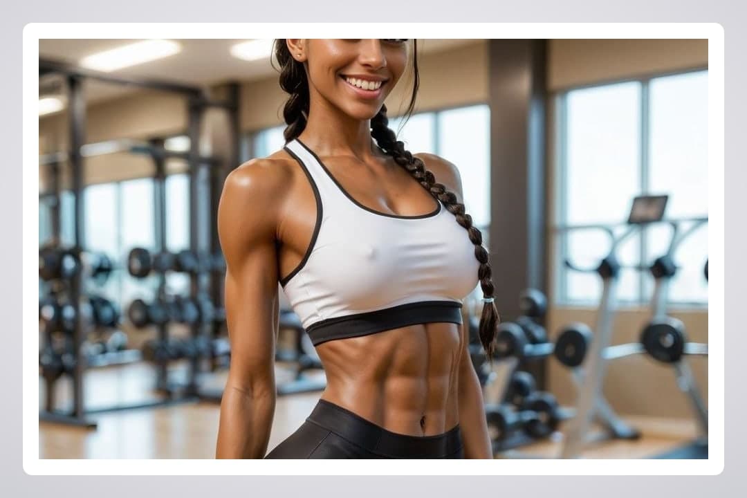 Braided beauty gym portrait