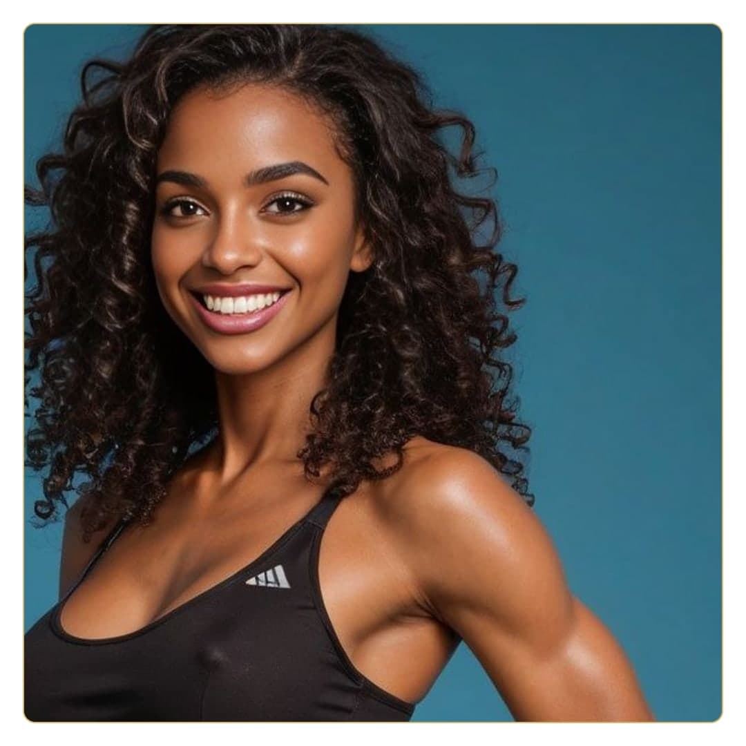 Close-up portrait in black tank