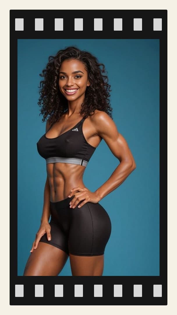 Sports bra full body studio pose