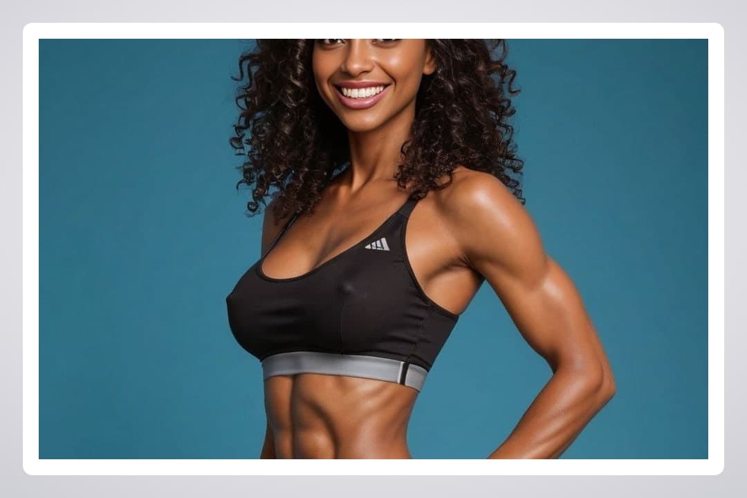 Sports bra studio waist-up portrait