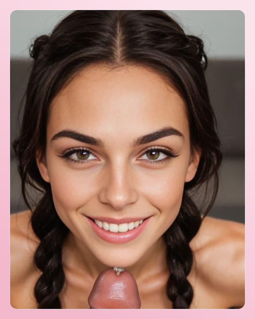 Braided hair POV cock on chin
