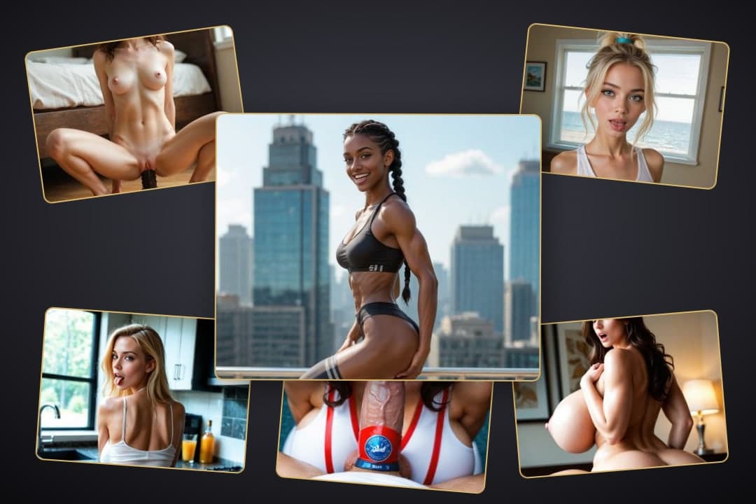 Hard fast pounding sex collage