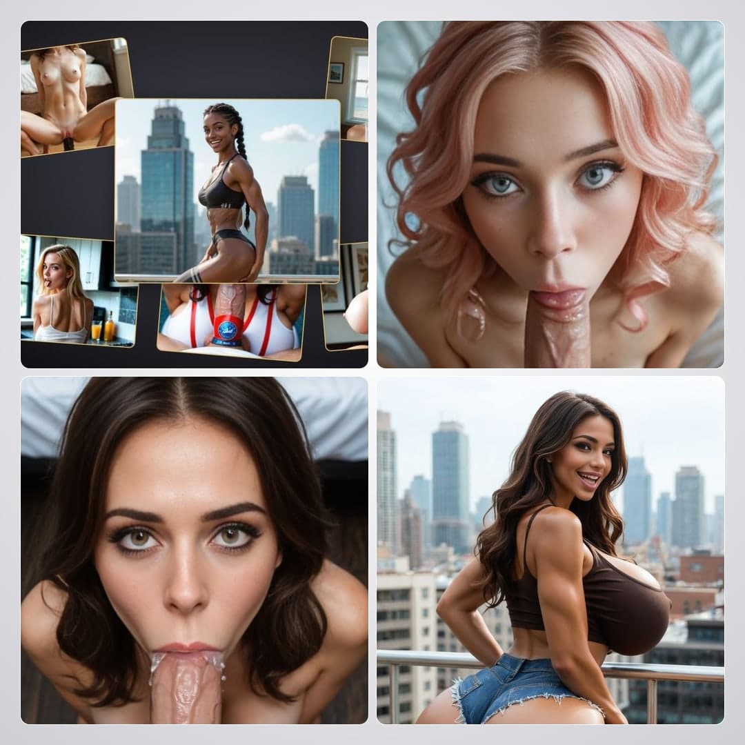 College girl balcony city view