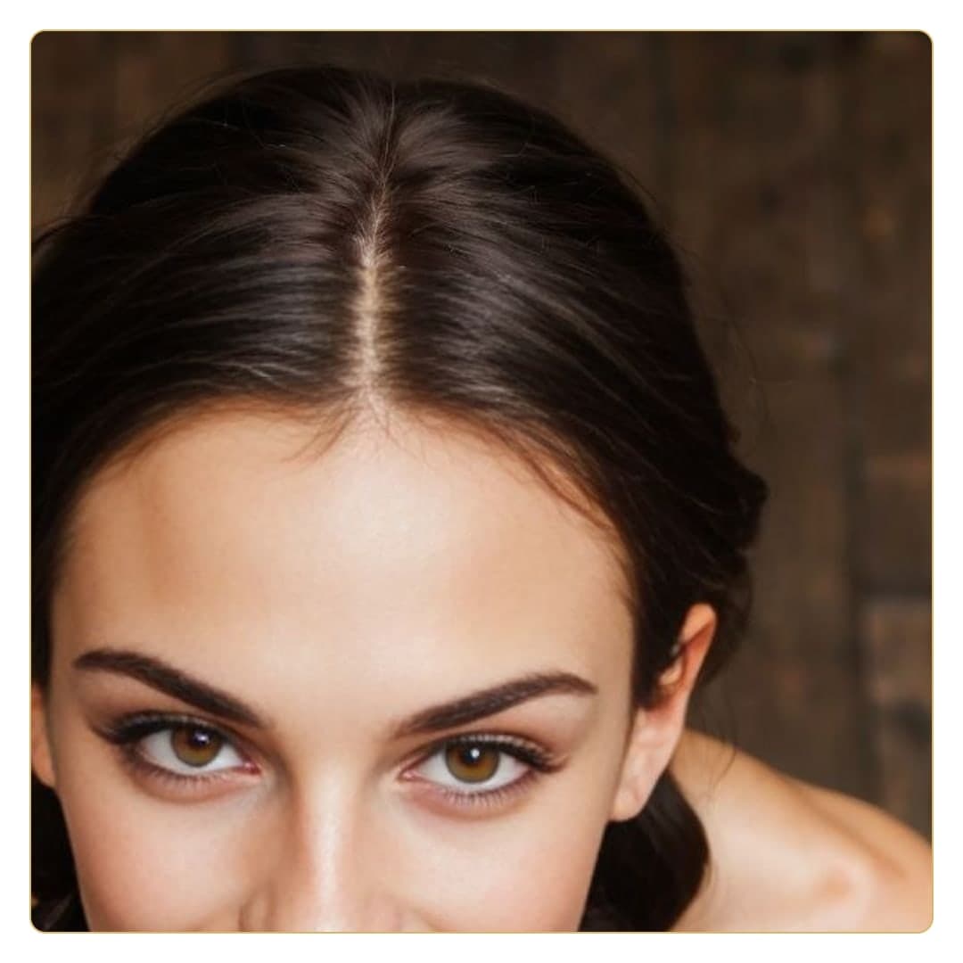 Close up topless headshot beauty
