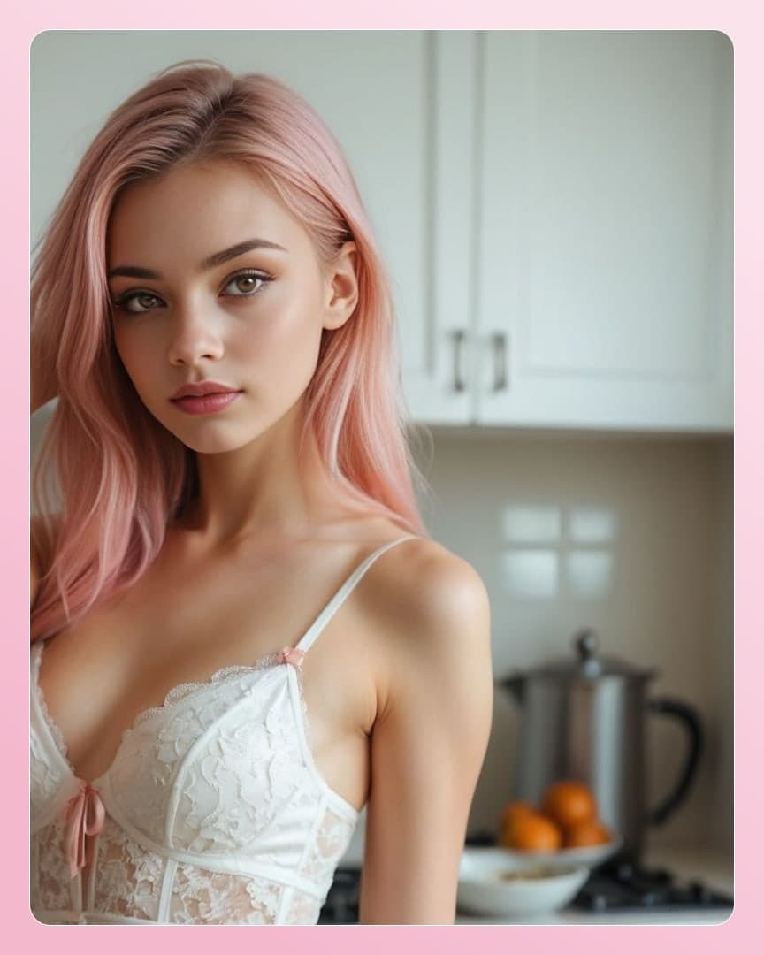 Kitchen lace bra close-up
