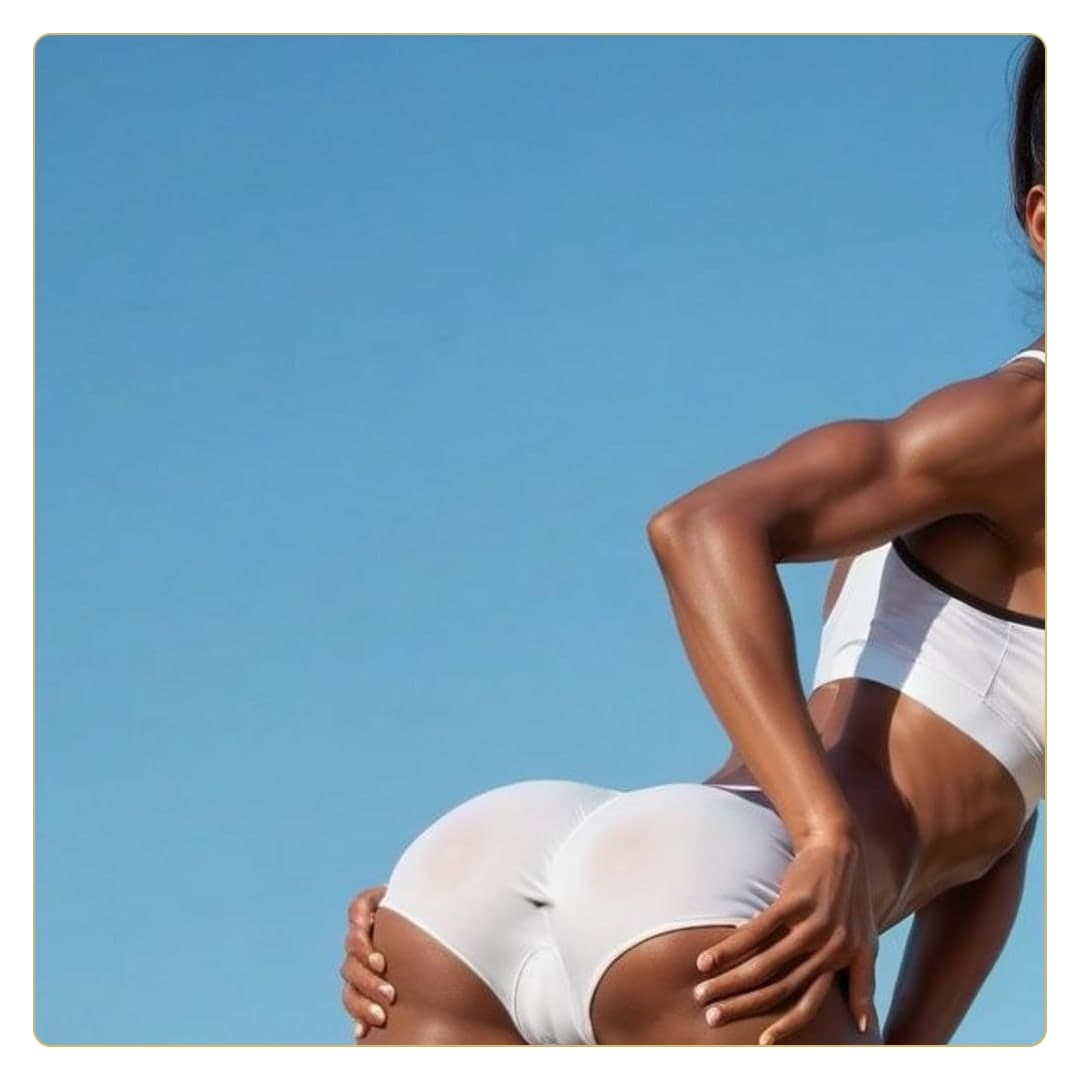 Ebony ponytail beauty close-up