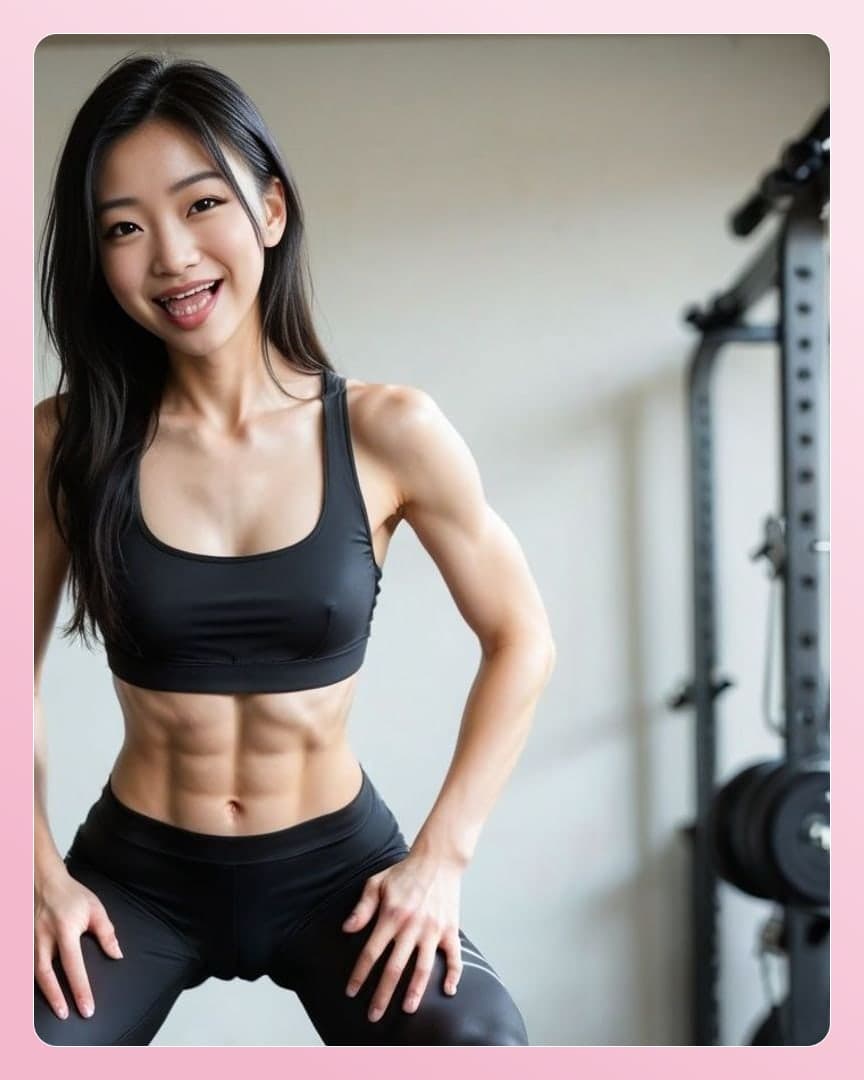 Gym selfie sports bra and leggings