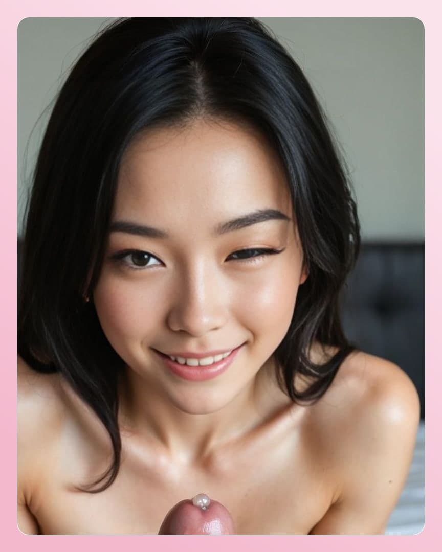 Curvy Asian topless handjob POV