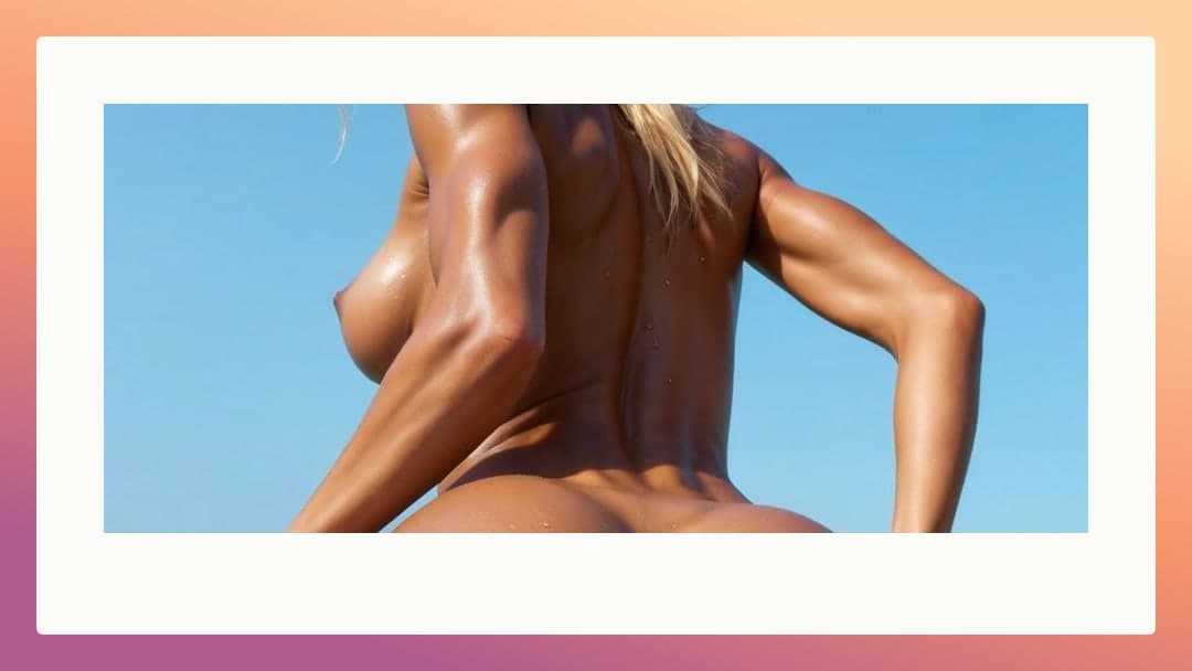 Blonde curvy nude outdoors