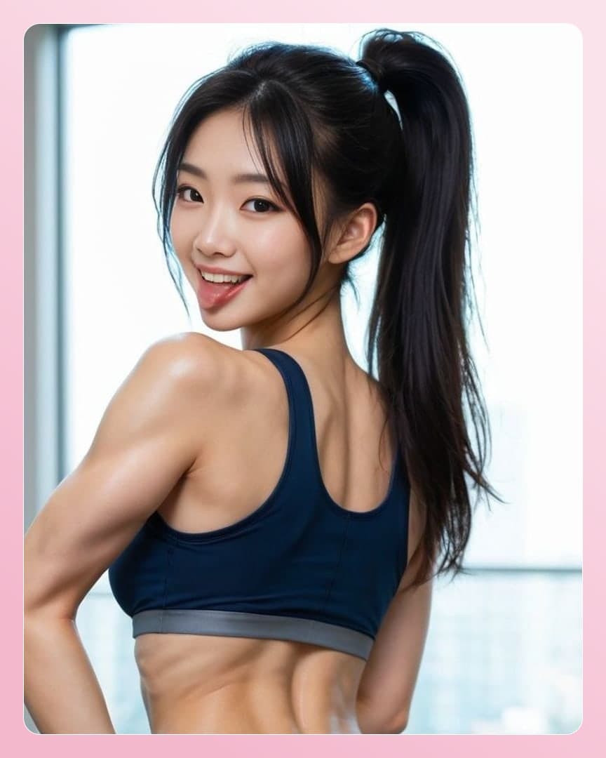 Sports bra portrait in bright light