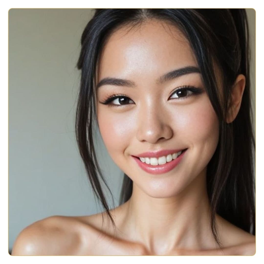 Topless close-up beauty portrait