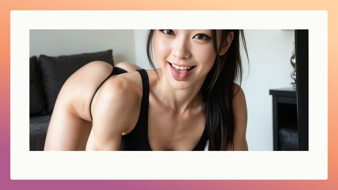 Curvy Asian ass bent over bed