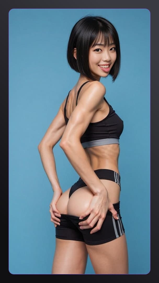 Sports bra ass tease studio