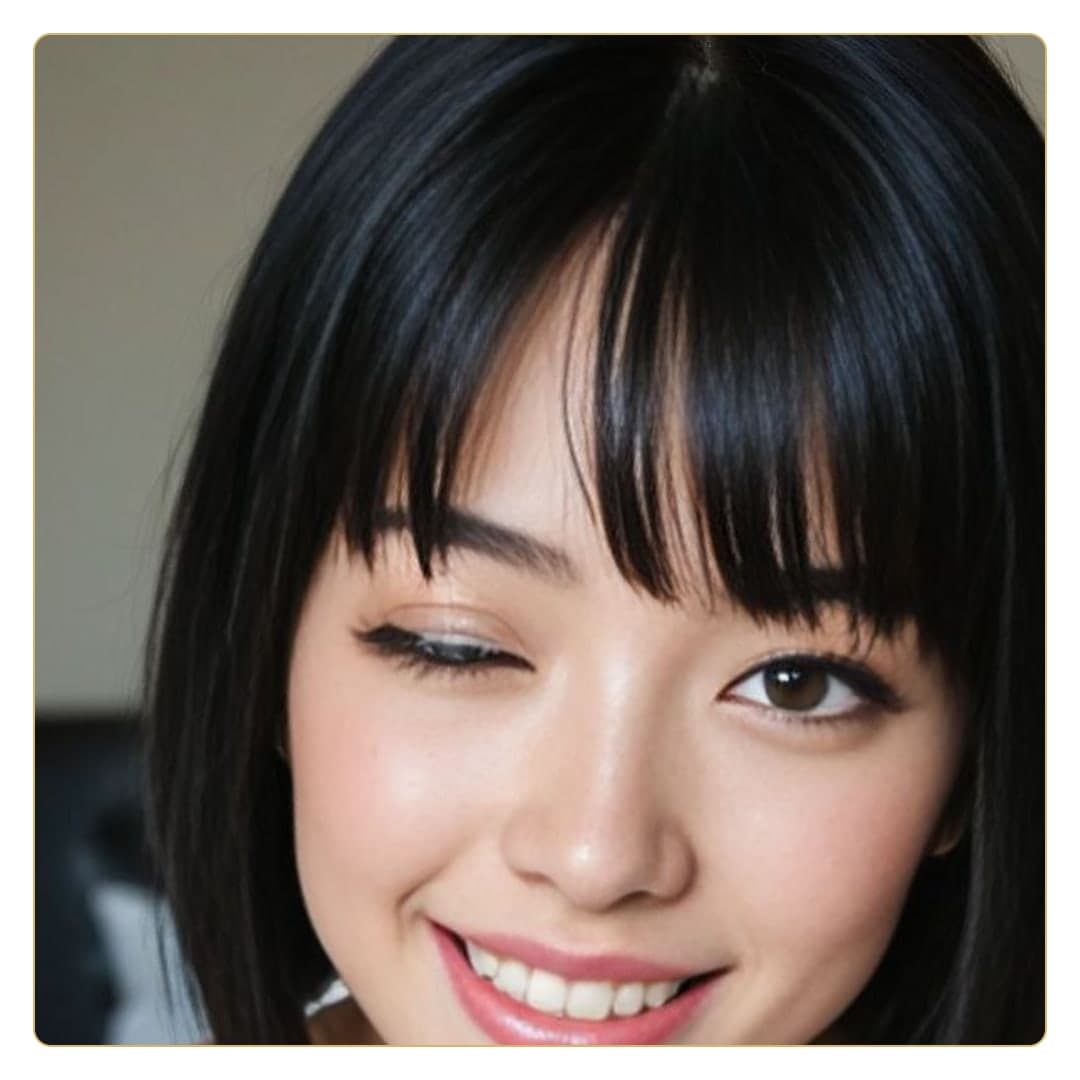 Winking close-up beauty portrait