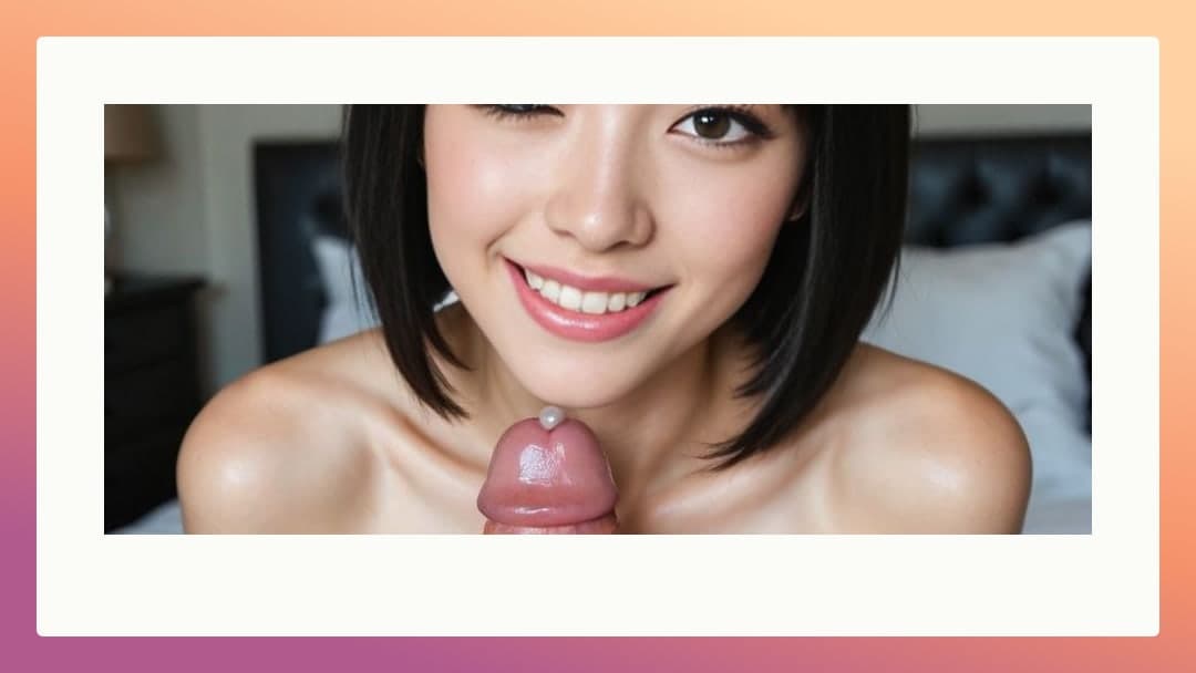 POV cum on chin close up