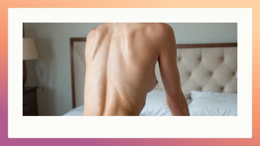 Young Asian nude on bed