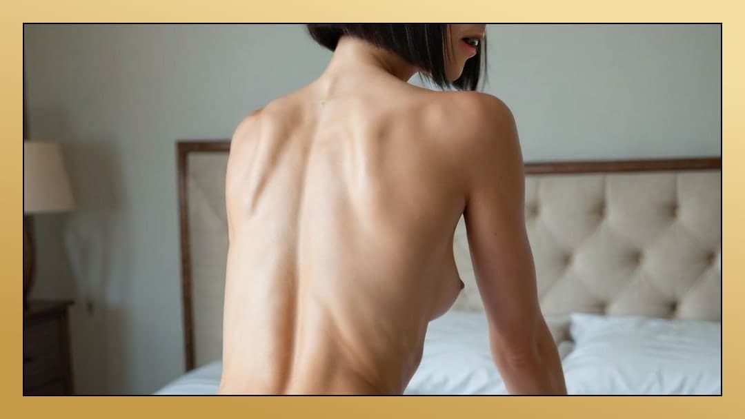 Short black bob from behind