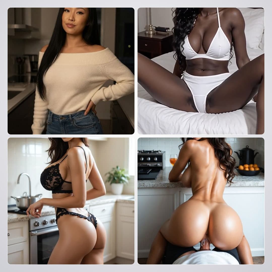 Raven hair reverse cowgirl kitchen