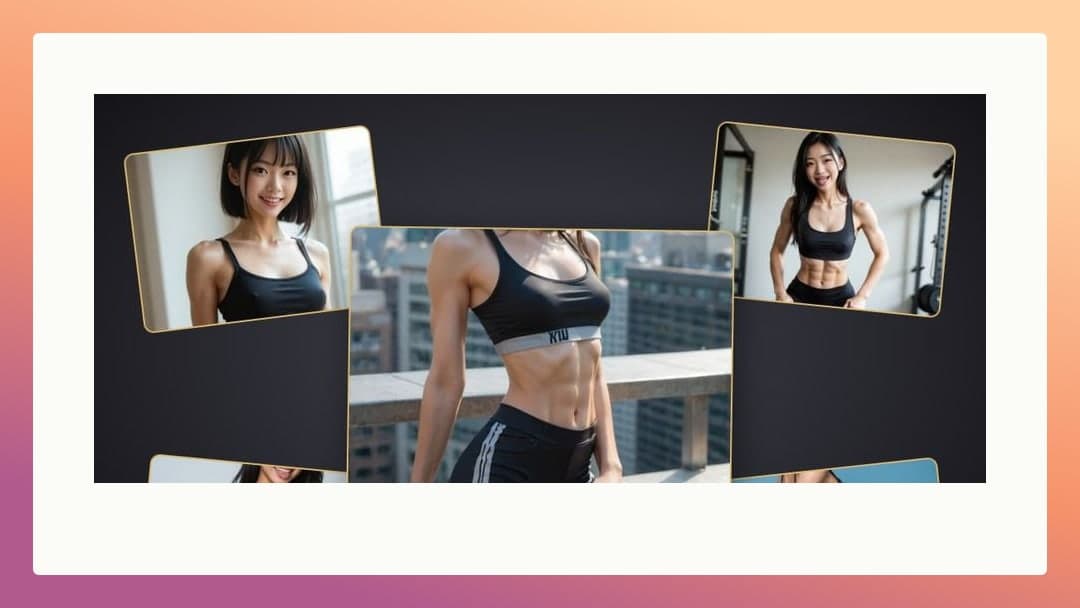 Athletic abs on balcony at dusk