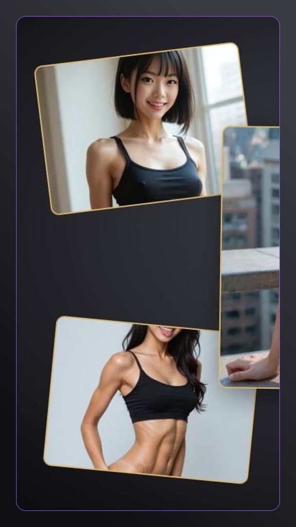 Young Asian in black tank top