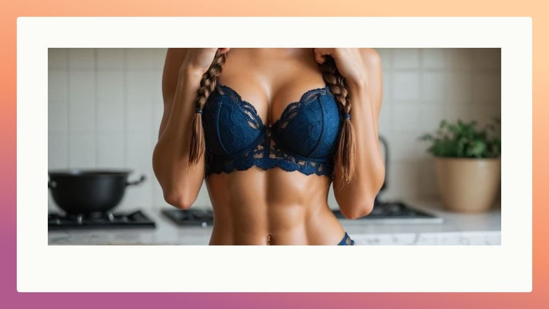 Braided hair kitchen push-up bra