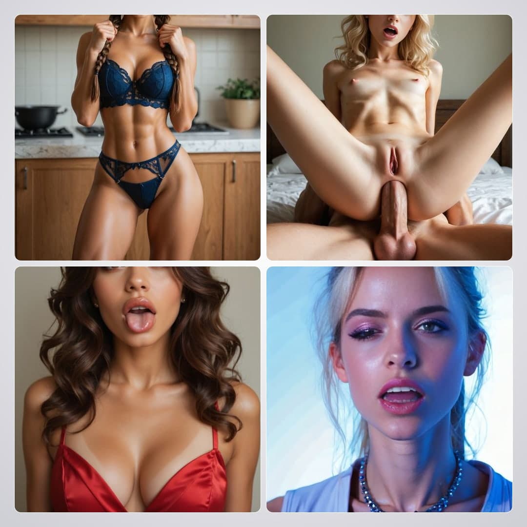 Braided hair kitchen lace lingerie