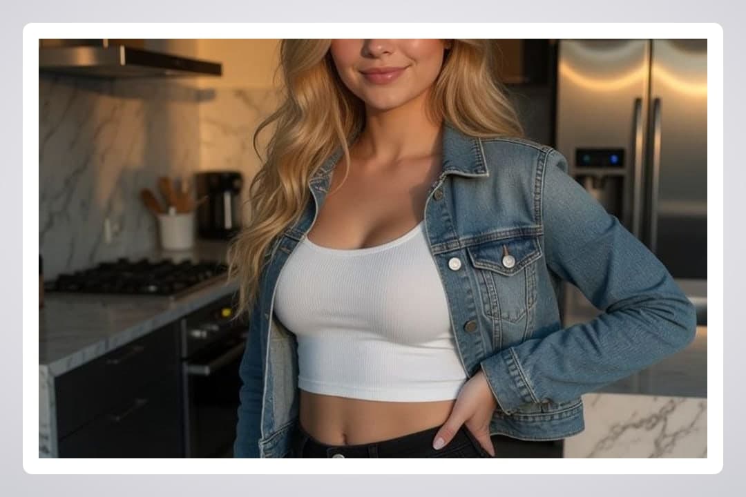 College blonde kitchen crop top