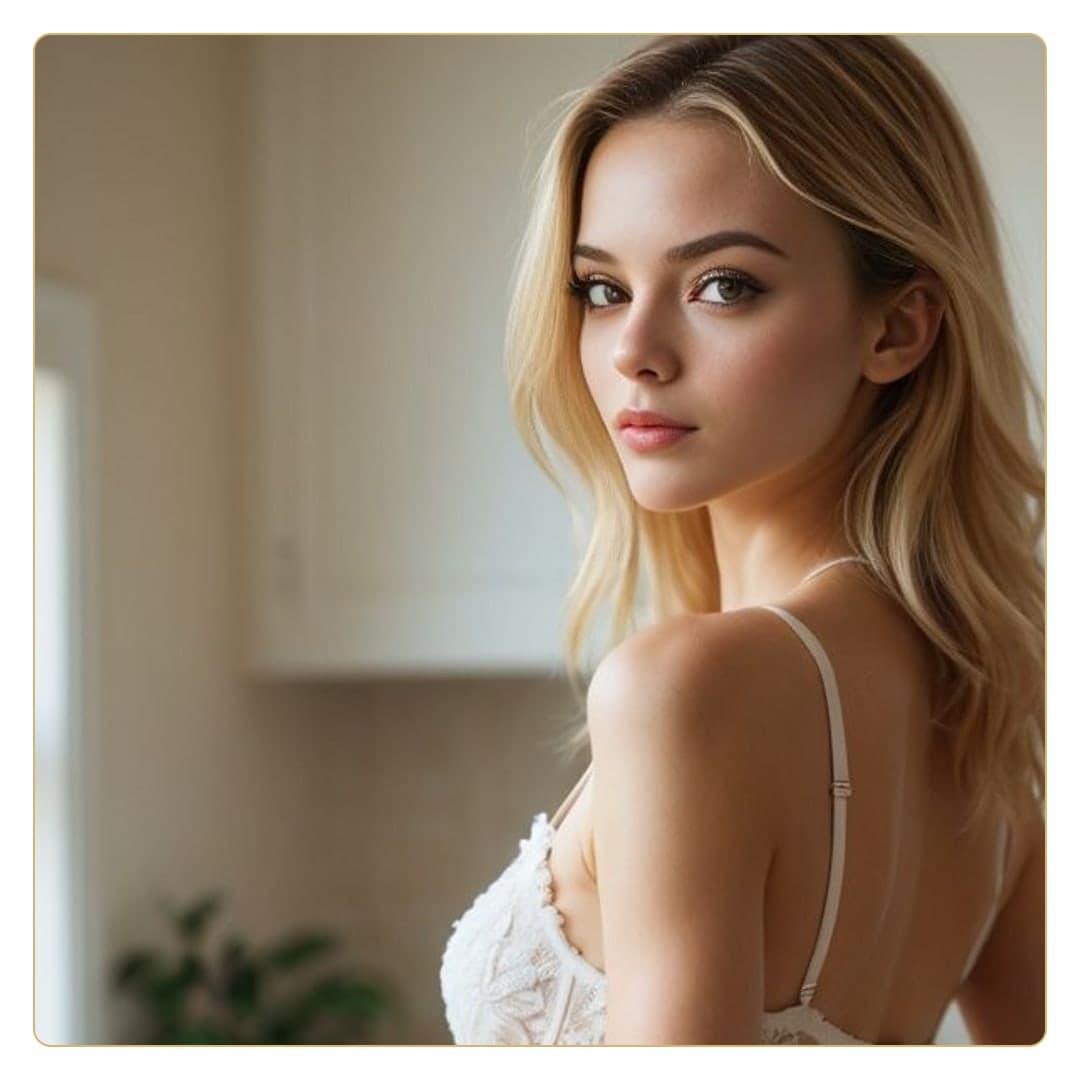 White lace camisole close-up