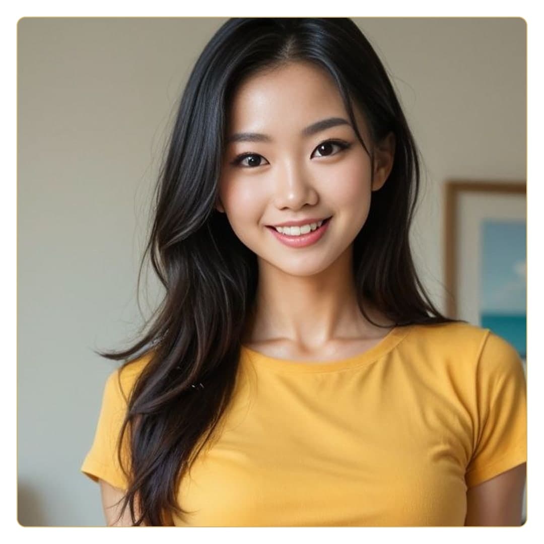 Asian beauty close-up portrait