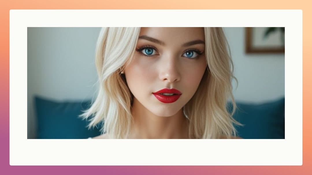 Platinum blonde shoulder portrait