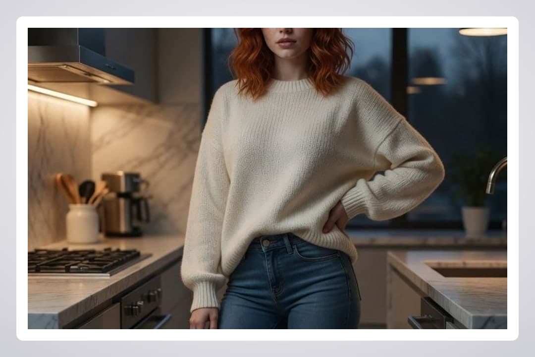 Young redhead kitchen portrait