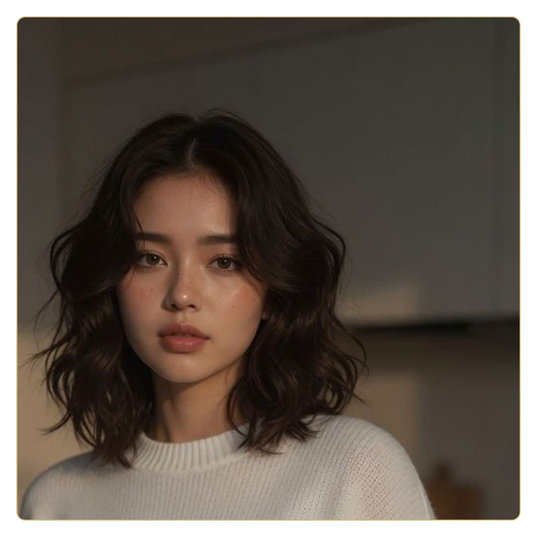Slim Asian beauty close-up portrait