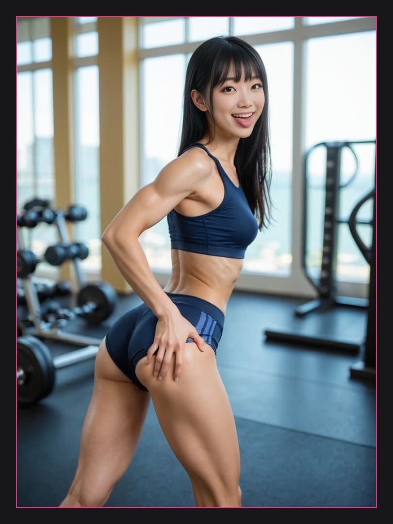Gym booty shorts portrait