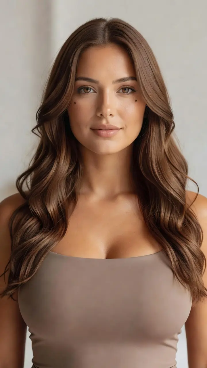 Celine, a poised companion with dark hair and a calm, measured presence