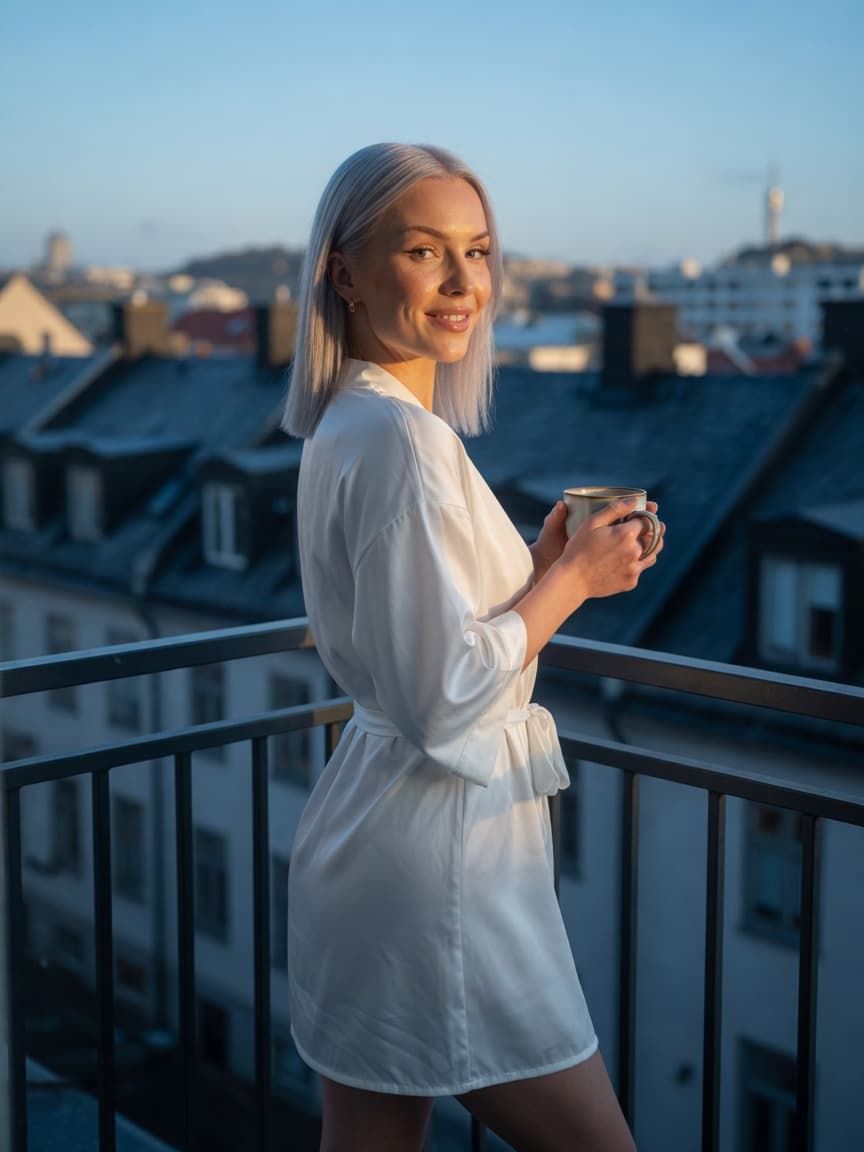 Robe open on Helsinki balcony