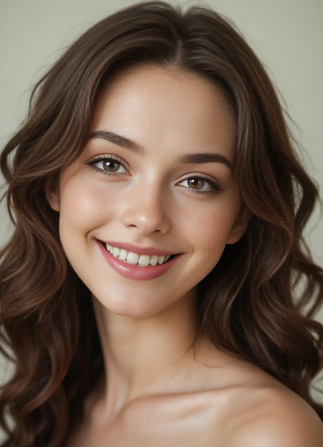 Hazel eyes close-up with tongue tease