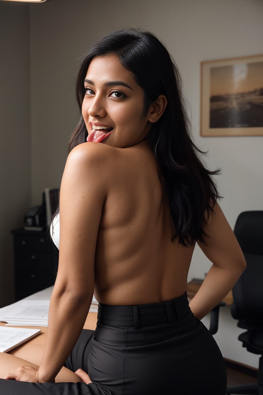 Riding him in the office