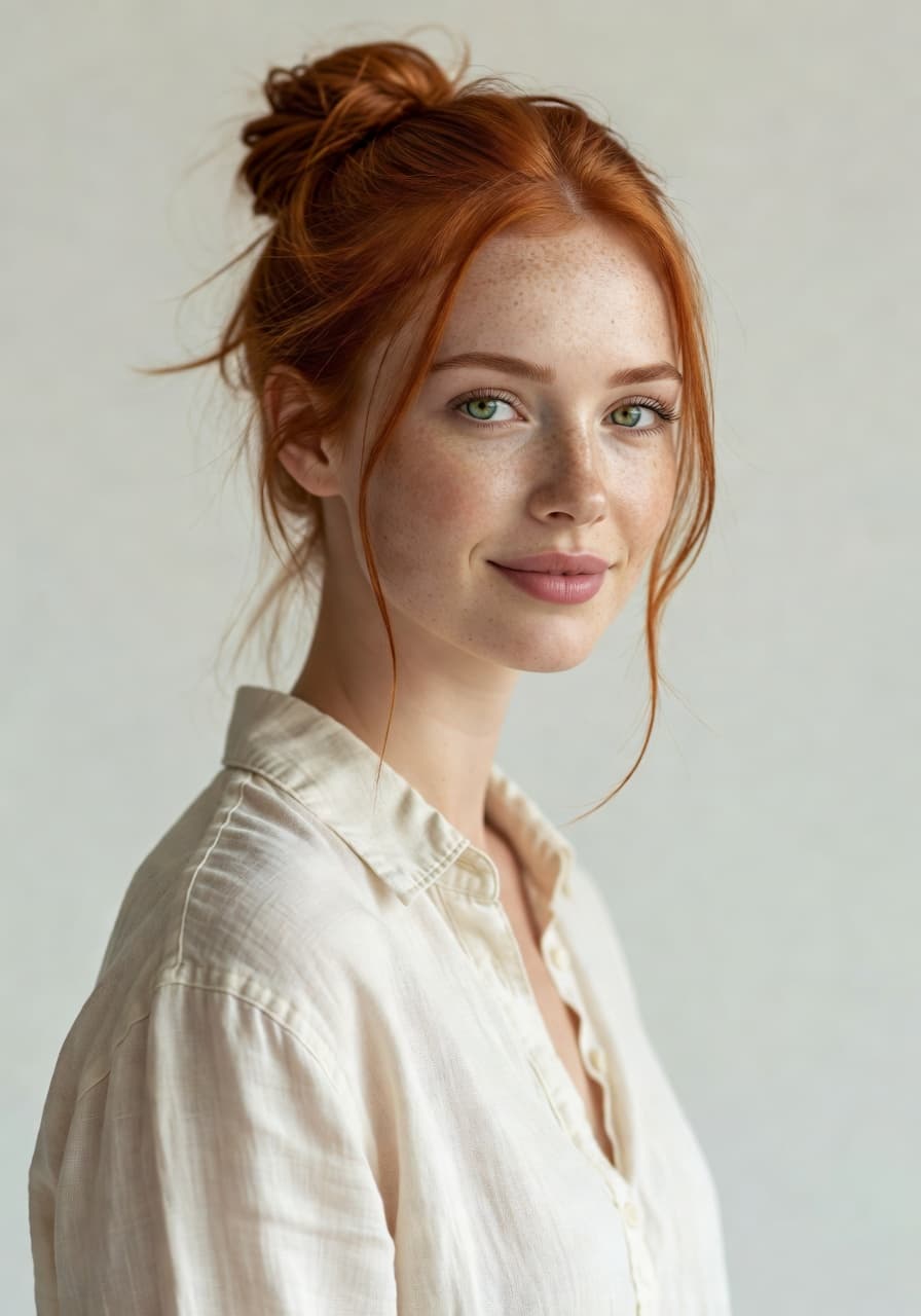 Reese redhead three quarter editorial portrait